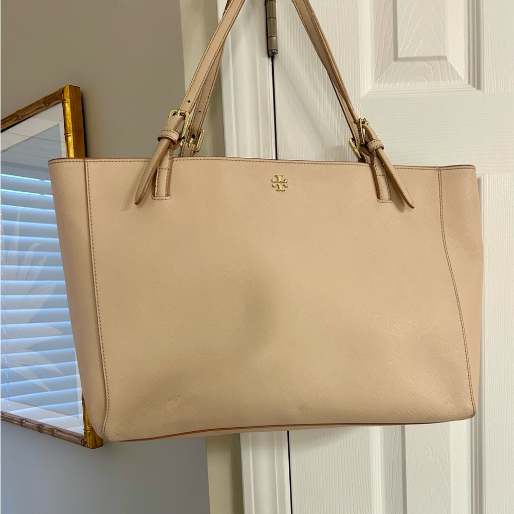 Tory Burch Light Pink Leather Tote